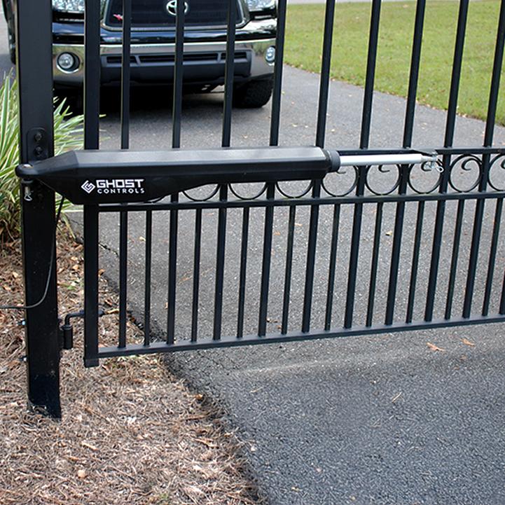 Square tubing and Decorative Gates with Automatic Gate Openers and solar gate openers