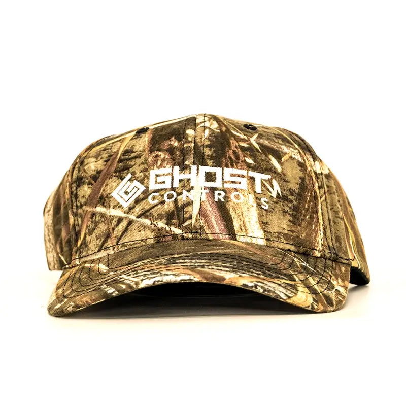 Camo Ghost Controls Baseball Cap with american flag, &quot;Salute to Service&quot; on back