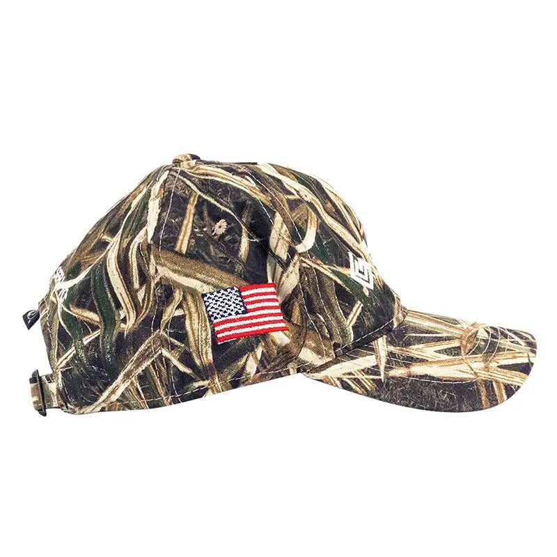 Camo Ghost Controls Baseball Cap with american flag, 