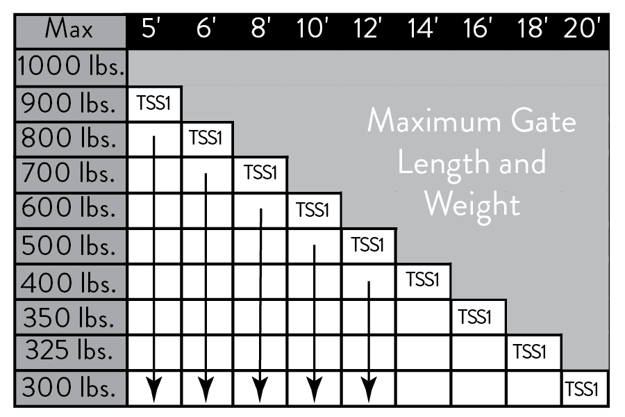 TSS1 GRADUATED WEIGHT SCALE