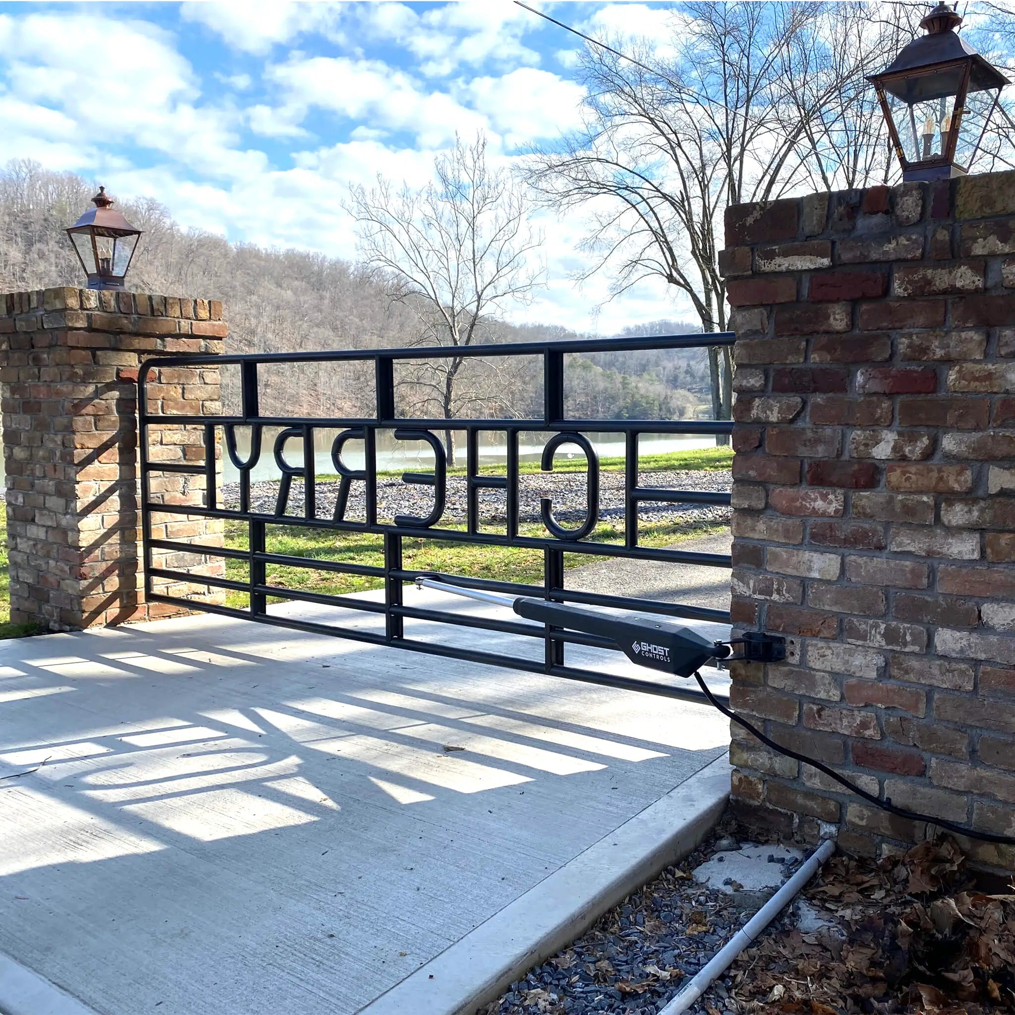 Column Fence Gate Ghost Controls® Column Mounted Gates