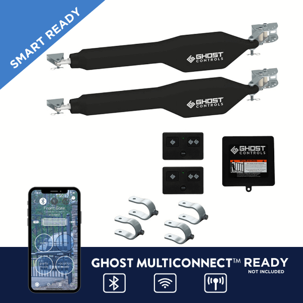 Smart Ready Dual Ghost Controls Heavy Duty Gate Opener kit for tube and decorative dual gates