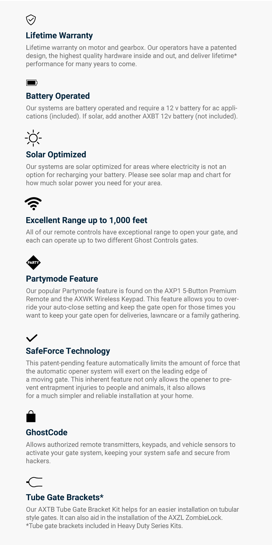 DTP1 Architectural Single Automatic Gate Opener Kit Ghost Controls