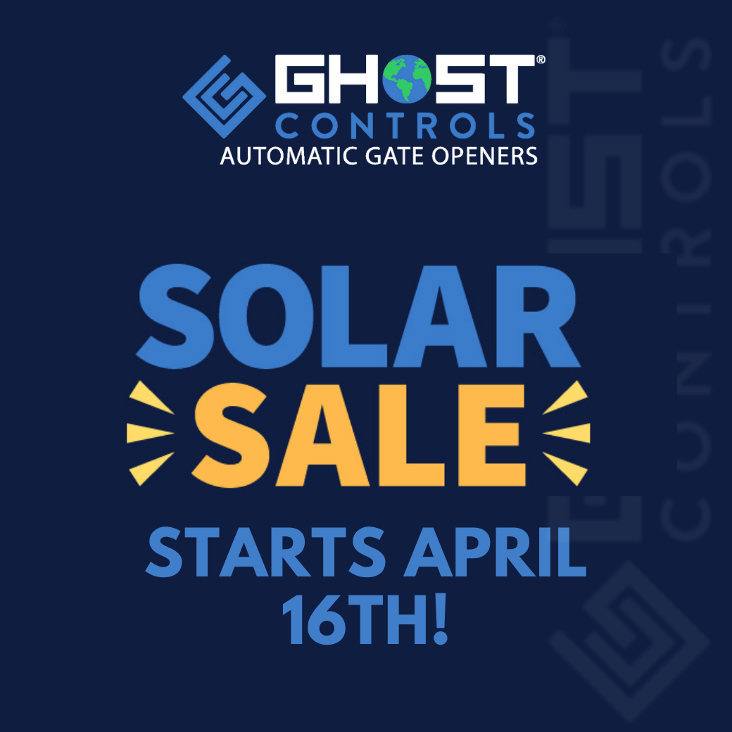 Solar sale for Ghost Controls automatic gate openers
