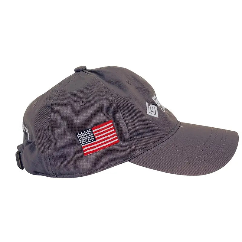 Ghost Controls Dark Gray Cap, structured baseball cap with American flag and 