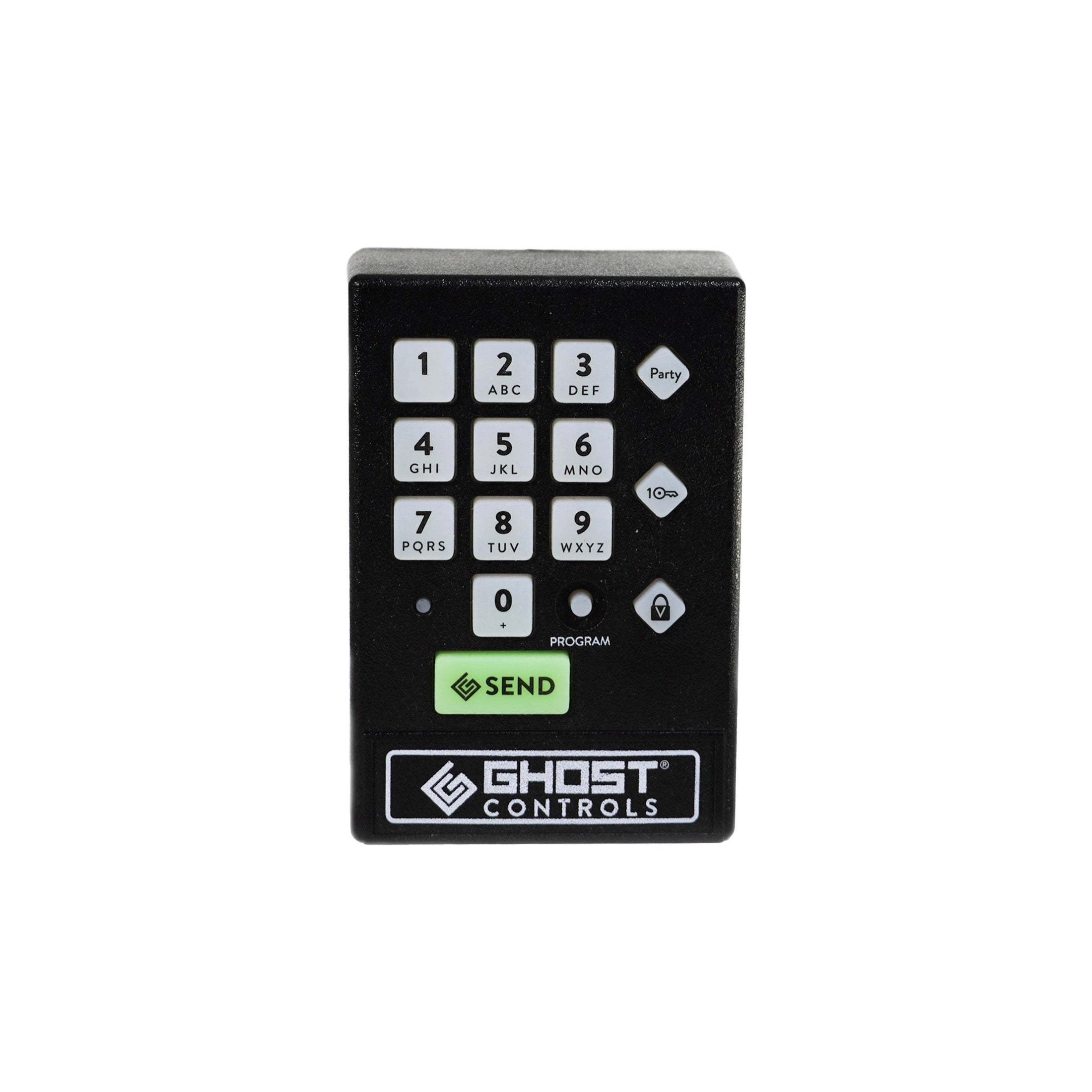 ghost controls wireless keypad with up to 40 unique codes and partymode and vacationmode