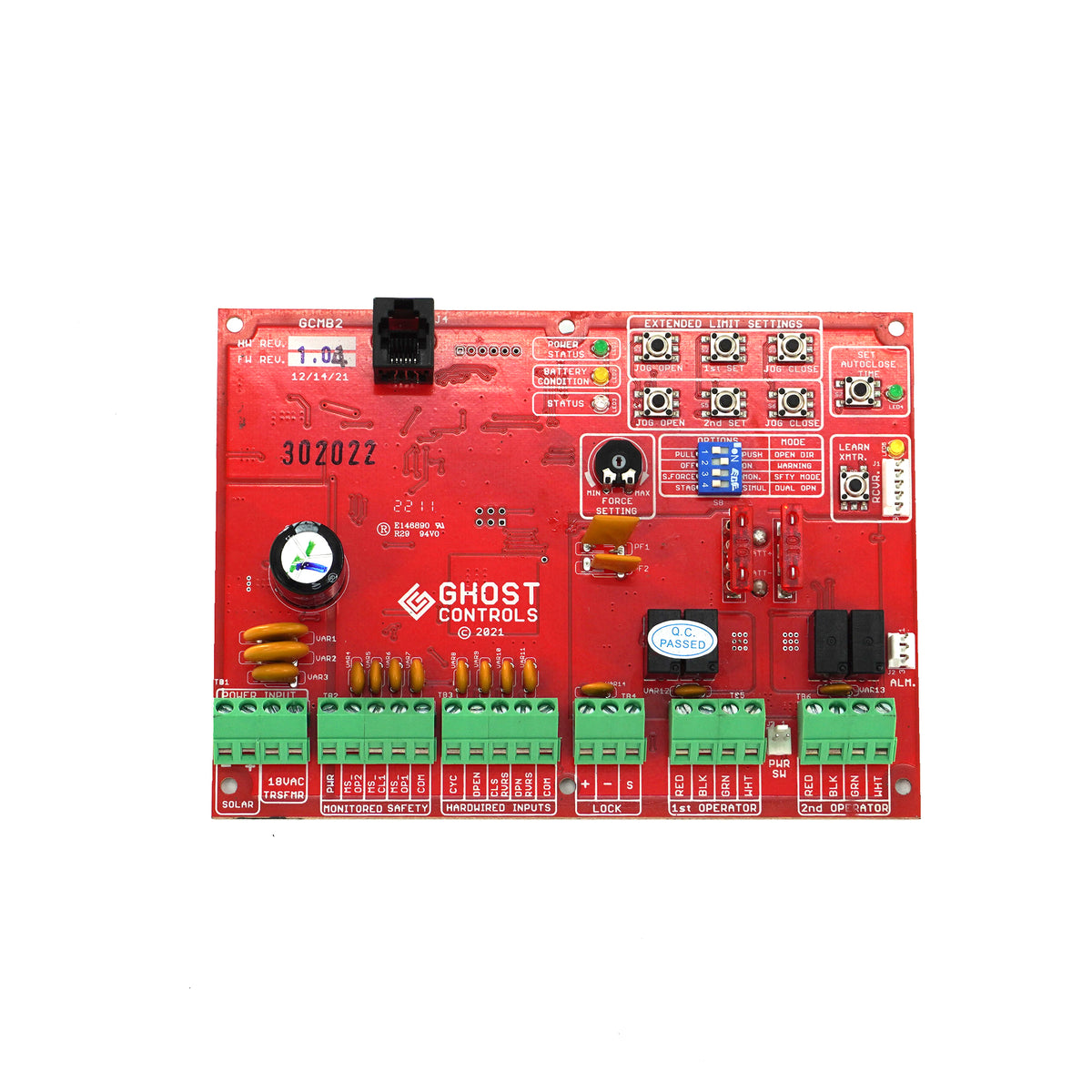AXBD Replacement Dual Control Board for Ghost Controls Automatic Gate Openers
