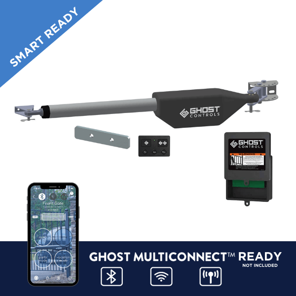 Ghost PRO smart ready SIngle Automatic Gate Opener and premium remote with PartyMode 